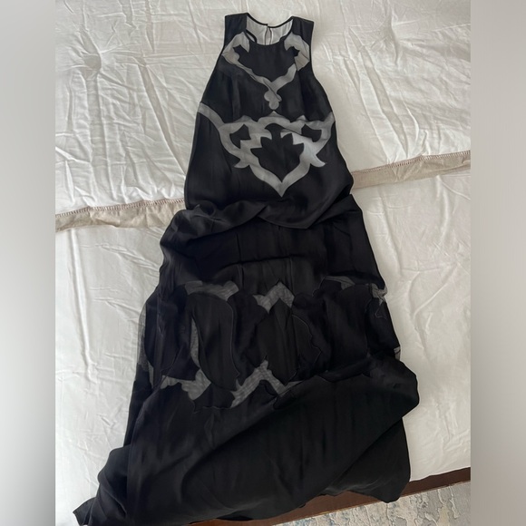 BCBGMaxAzria Runway Perla Blocked Design Silk Dress - Picture 7 of 14